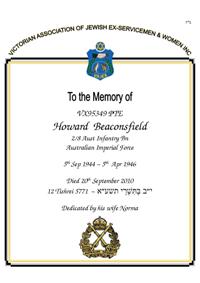 Book of Remembrance for Beaconsfield