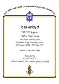Book of Remembrance for Boltman