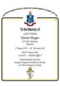 Book of Remembrance for Burger
