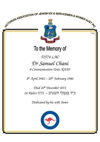 Book of Remembrance for Chani