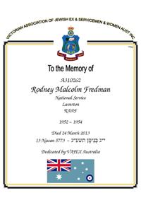 Book of Remembrance for Fredman
