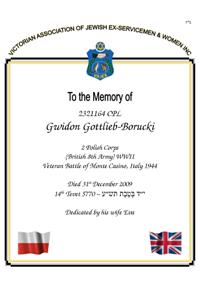 Book of Remembrance for Gottlieb-Borucki