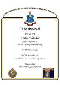 Book of Remembrance for Inlander