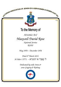 Book of Remembrance for Rose JP