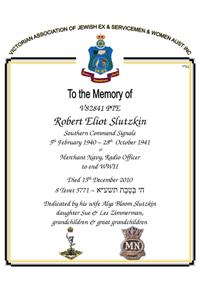 Book of Remembrance for Slutzkin