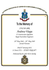 Book of Remembrance for Varga