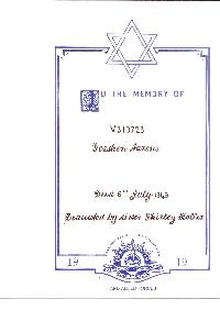 Book of Remembrance for Aarons