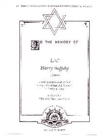 Book of Remembrance for Baffsky
