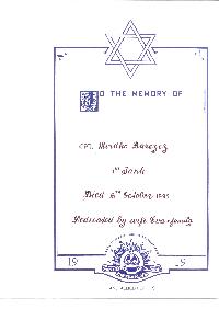 Book of Remembrance for Barszcz