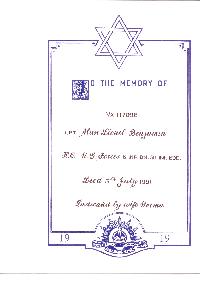 Book of Remembrance for Benjamin (MID)