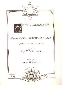 Book of Remembrance for Benjamin
