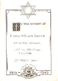 Book of Remembrance for Benjamin