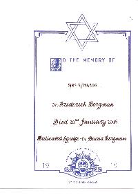 Book of Remembrance for Bergman