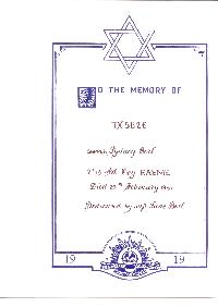 Book of Remembrance for Berl