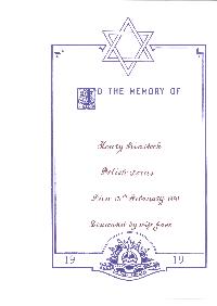 Book of Remembrance for Binstock