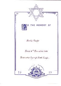 Book of Remembrance for Caspi