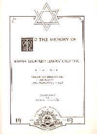 Book of Remembrance for Chester