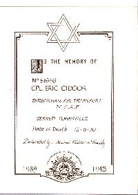 Book of Remembrance for Ciddor