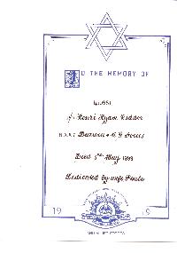Book of Remembrance for Ciddor