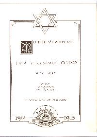 Book of Remembrance for Ciddor