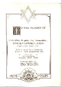 Book of Remembrance for Cohen CMG CBE DSO VD