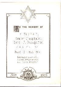 Book of Remembrance for Danglow CMG OBE VD
