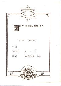 Book of Remembrance for Dann