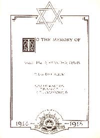 Book of Remembrance for Davis