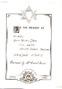 Book of Remembrance for Deane