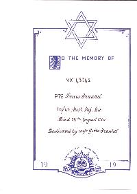 Book of Remembrance for Frankel