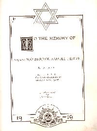 Book of Remembrance for Frieze