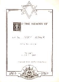 Book of Remembrance for Fromer