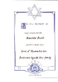 Book of Remembrance for Funk