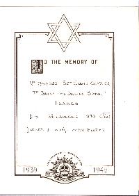 Book of Remembrance for Glazier
