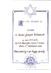 Book of Remembrance for Goldsmith