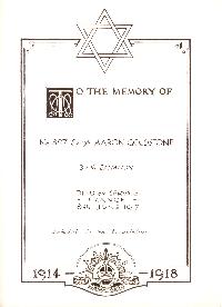 Book of Remembrance for Goldstone