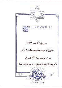 Book of Remembrance for Grafman
