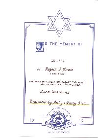 Book of Remembrance for Grose