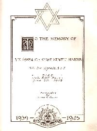 Book of Remembrance for Harris