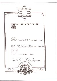 Book of Remembrance for Heymanson