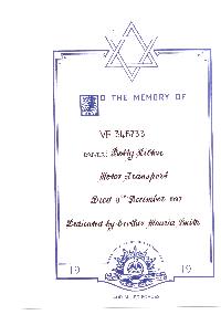 Book of Remembrance for Hilton née Smith