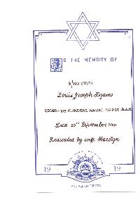 Book of Remembrance for Hyams