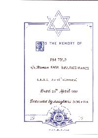 Book of Remembrance for Isaacs