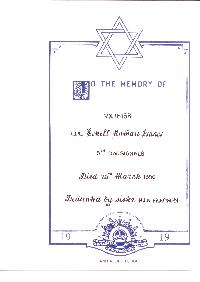 Book of Remembrance for Isaacs