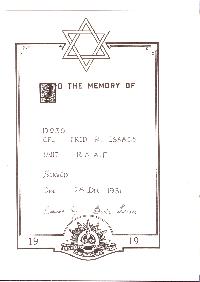 Book of Remembrance for Isaacs
