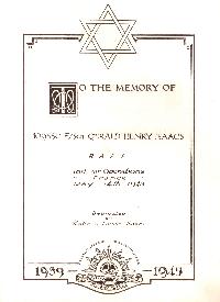 Book of Remembrance for Isaacs