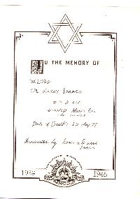 Book of Remembrance for Isaacs