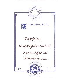 Book of Remembrance for Jacobs (Jakubowicz)