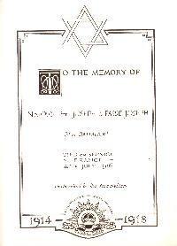 Book of Remembrance for Joseph