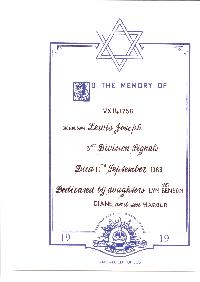 Book of Remembrance for Joseph